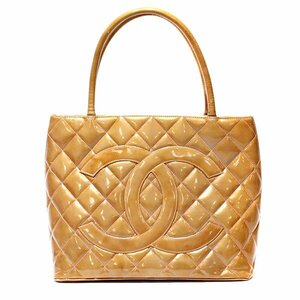 1円～ CHANEL 復刻トート バッグ ベージュ エナメル シルバー金具 ココマーク ショルダーバッグ シャネル