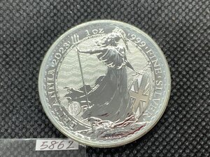 31.1グラム 2023年 (新品) イギリス「ブリタニア」純銀 1オンス 銀貨 (チャールズ3世)