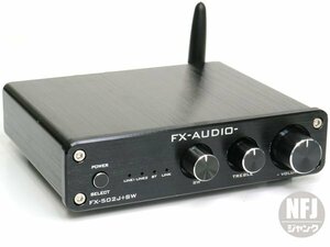 NFJ★ FX-AUDIO- FX-502J+SW [ブラック]【新品アウトレット保証付】Bluetooth対応