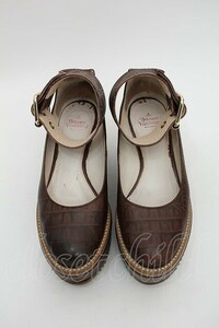 【USED】Vivienne Westwood / ロッキンホースクロコバレリーナ 36 ブラウン 【中古】 S-24-03-03-035-sh-AS-ZS