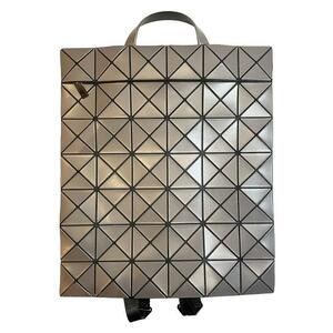 バオバオ イッセイミヤケ BAOBAO ISSEY MIYAKE 美品 FLAT PACK フラット パック リュックサック バックパック レザー グレー レディース