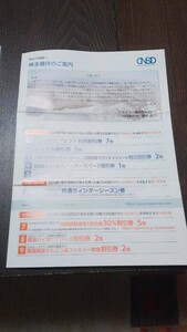 【送料無料】日本スキー場開発 株主優待券 1冊 