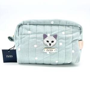 2024 限定 未使用 タグ付 MR.&MRS.CHIEF NEKO POUCH ロシアンブルー 猫 ネコ ねこ ポーチ コスメ トラベル cat ミスターアンドミセスチーフ