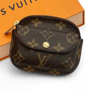 LOUIS VUITTON ルイヴィトン コインケース ポルトモネ シリング モノグラム 小銭入れ 財布 茶 ブラウン 