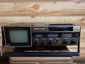 S3502M SONY TV/ラジオ/カセットレコーダー カセットデッキ FX-402A 現状渡し 昭和レトロ アンティーク 1978年製