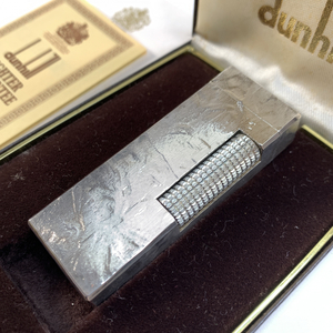 (22873)★１円スタート★ダンヒル★dunhill★ガスライター★サイドローラー★シルバー★着火未確認