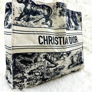 1円【新品未使用】 Christain Dior クリスチャンディオール トワル ドゥ ジュイ トートバッグ ブックトート ミディアム ネイビー 