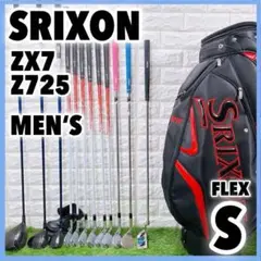 スリクソン ZX7 Z725 メンズクラブ ゴルフセット キャディバッグ付き 右