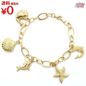 買蔵 K18 ブレスレット SEA YG イエローゴールド レディース　アクセサリー