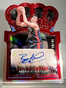 激レア49枚限定 Foil Die-cut Auto 21 Panini Bill Laimbeer ビル・レインビア NBA 直筆 サイン バスケ All-star 優勝 ピストンズ Bad Boys