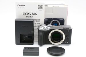 ☆シャッター数6,000回以下・元箱付☆ CANON EOS M6 Mark II ボディ シルバー EOSM6MK2SL-BODY ■極上品■