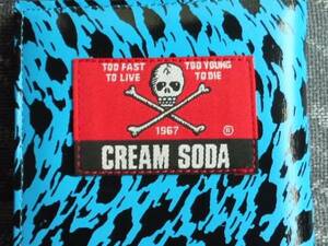 クリームソーダ　青ヒョウ柄長財布 cream soda ピンクドラゴン