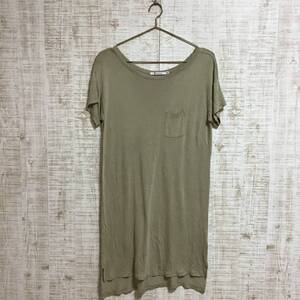 A377◇alexanderwang｜アレキサンダーワング　ロングTシャツ　ベージュ　サイズXS