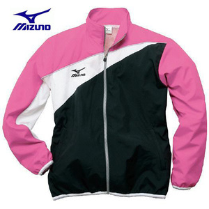 新品未開封　大人気 MIZUNO(ミズノ) シャカシャカ素材 ジャージ トレーニングクロスシャツ　XOビッグサイズ　ブラック×R.ピンク