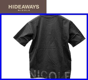 新作★46(M)★\4290〓HIDEAWAYS by NICOLEニコル〓天竺バックプリント半袖Tシャツ49