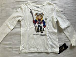 新品☆ポロ ラルフローレン 6歳用 ポロベアー Tシャツ Polo Ralph Lauren 女の子 子供服 タグ付き 長袖 Polo Bear