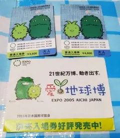 愛・地球博EXPO2005　普通入場券(未使用)2枚