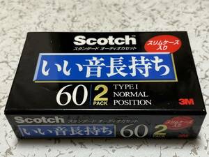 未使用品 Scotch スタンダード オーディオカセット カセットテープ 2巻組 60分 ノーマル 未開封品 新品 3M