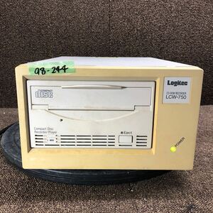 98-244 激安 レトロPC パーツ 外付け CD-ROMドライブ レコーダー Logitec LCW-750 SCSI 通電のみ確認 ジャンク