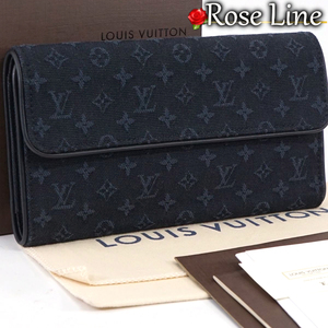 【新品同様】Louis Vuitton モノグラムミニ TSTブルー インターナショナル 長財布 紺 メンズ レディース 小銭入れ 札入れ MONOGRAM M92442