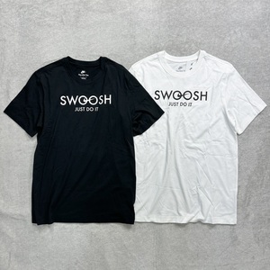 新品未使用 NIKE NIKE 2XLサイズ ナイキ Tシャツ 2枚セット カットソー SWOOSH スウッシュ 人気ロゴ ブラック 黒 ホワイト 白 正規品