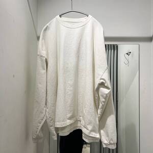 JieDa ジエダ OVER SIZE L/S オーバーサイズ ロングスリーブ Tシャツ ロンT ホワイト 白【中目黒R12】