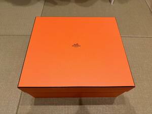 HERMES エルメス 空箱 巾着 セット BOX ボックス バーキン ケリー ケース 等 バッグ用 緩衝材 空き箱 保存箱 鞄 39×34.5×18cm オレンジ