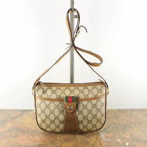 OLD GUCCI GG PATTERNED SHERRY LINE SHOULDER BAG MADE IN ITALY/オールドグッチGG柄シェリーラインショルダーバッグ