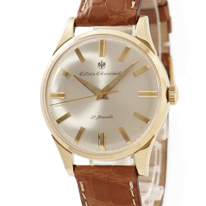 【3年保証】 シチズン クロノメーター CR15021/RR1507081 K18YG無垢 ヴィンテージ 60年代 手巻き メンズ 腕時計