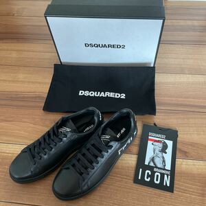 正規品 未使用 黒 26cm 41 DSQUARED2 ICON Ibra コラボ スニーカー ディースクエアード シューズ 靴 イブラヒモヴィッチ ブランド 高級 17