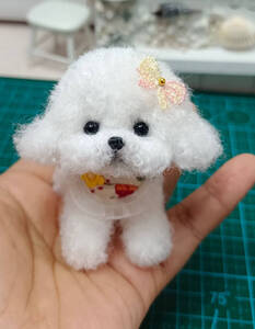 ハンドメイド　ぬいぐるみ　犬　ドール　アートドール　ぬいぐるみ　ハンドメイド