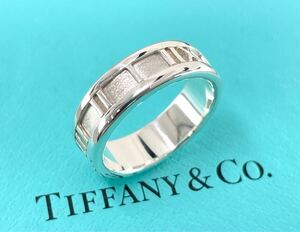 ★美品★ TIFFANY & Co. ティファニィー アトラス銀製リング・シルバー925 14号