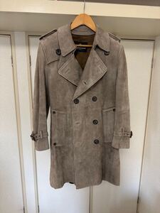 【激レア】Aquascutum アクアスキュータム トレンチコート レザー 羊革 現行タグ