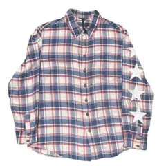 CHROME HEARTS STAR PATCH FLANNEL SHIRTS