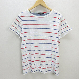 G■ユナイテッドアローズ/UNITED ARROWS RHYTHMOFLIFE 半袖Tシャツ/ボーダー【L】白系/men