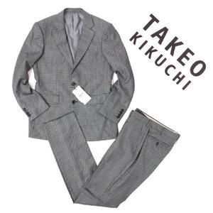 新品 TAKEO KIKUCHI MIYUKITEX 3by3 チェック柄 ウール セットアップ スーツ sizeLL タケオキクチ