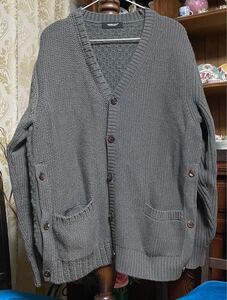 UNDERCOVER アンダーカバー knit cardigan ローゲージ ニット カーディガン セーター グレー UC2A4902