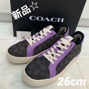 ☆新品☆COACH シグネチャー ロートップ スニーカー 26cm