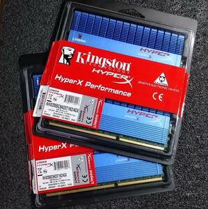 【中古】DDR3メモリ 8GB(2GB4枚組) Kingston HyperX KHX2000C9AD3T1K2/4GX [DDR3-2000 PC3-16000]