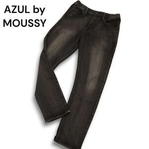 AZUL by MOUSSY アズール マウジー 秋冬 ストレッチ USED加工★ 裏起毛 防寒 スリム デニム パンツ ジーンズ Sz.S　メンズ　C4B04239_9#Q