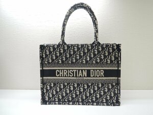 Christian Dior クリスチャンディオール ブックトート ミディアム ネイビー トートバッグ 中古 ランクAB BRB・バッグ・財布