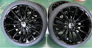 業者塗装品 WALD PORTOFINO P21C クラウン プリウスα 8.5J 9.5J+40 5H114.3 225/40R19 M35ステージア オデッセイ ヴァルド ポルトフィーノ