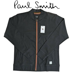 新品 ポールスミス Paul Smith ジップアップ L ラウンジウェア アーティストストライプ ブラック メンズ 秋 冬