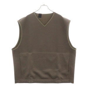 N.HOOLYWOOD エヌハリウッド 21SS Compile Line Vest コンパイル ライン Vネック ベスト ブラウン 2211-VE50-025