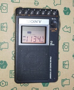 ICF-R100MT SONY ソニー 美品 受信確認済 完動品 ワイドFM AM FM 通勤 出張 旅行 防災 競馬 登山 山ラジオ ハイキング レジャー 170555