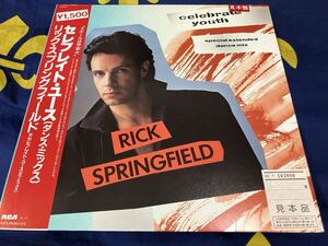 Rick Springfield★中古12’シングル国内プロモ白レーベル盤帯付「リック・スプリングフィールド～セレブレイト・ユース」