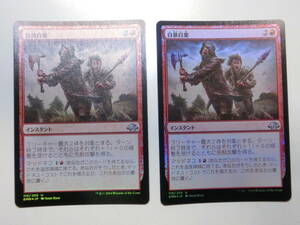 【MTG】★Foil　自暴自棄　日本語2枚セット　異界月　EMN　アンコモン