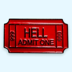 HELL ADMIT ONE 666 悪魔 チケット ピン ピンバッジ バッジ 【メール便可】