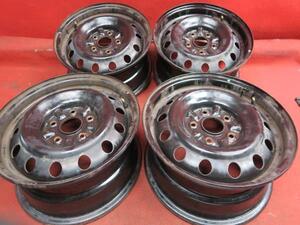 スチール ホイール 4本 純正 15×6J 5穴 PCD114.3 オフセット：約+43 ハブ径：約60mm ★【H372】