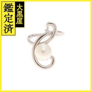 MIKIMOTO　ミキモト　リング　K18ホワイトゴールド　パール / ダイヤモンド 　6.7g　＃9　2120000292538　【205】